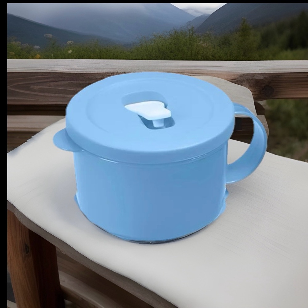 Tupperware Crystalwave Soup Mug 2 CUP SIZE Microwave safe (1 CONTAINER)